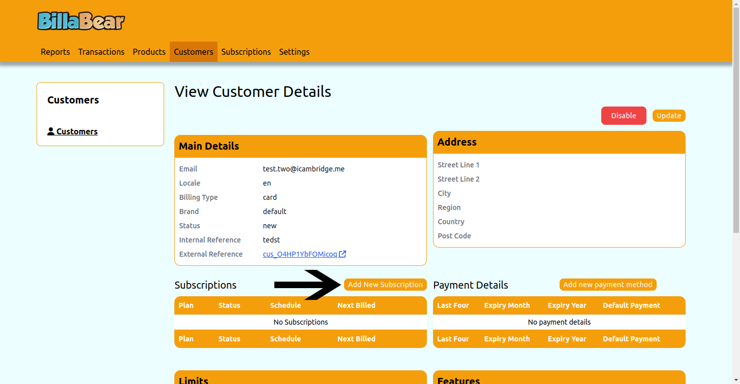 Click Add Subscription