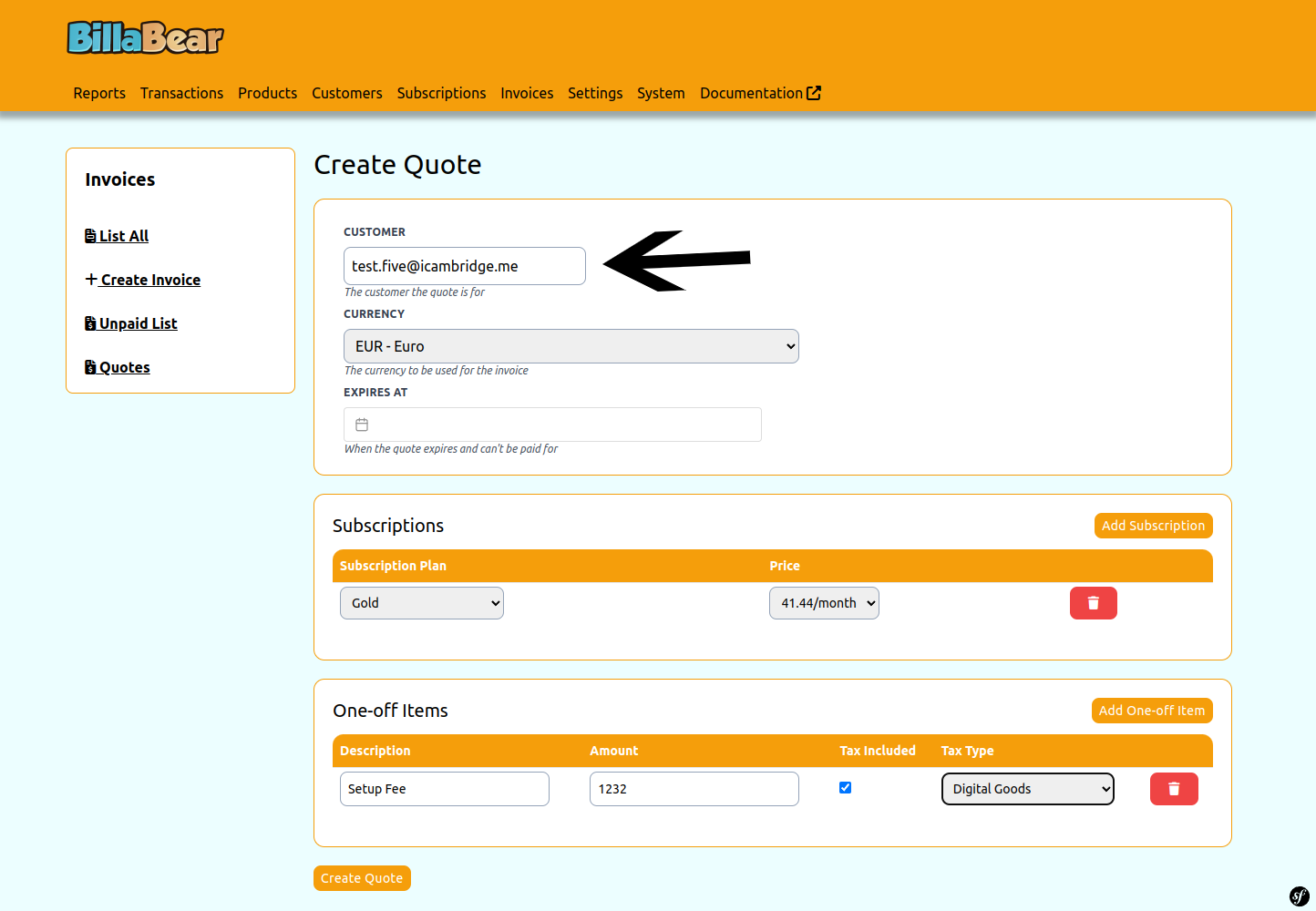 Input A Customer