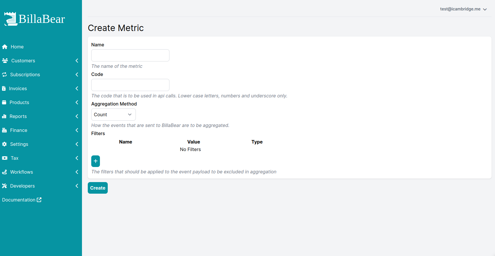Create Metric